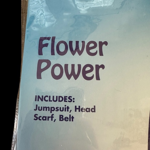 NWT Spirit Womens Large 12-14 Flower Power Jumpsuit Costume 70s Theme Party New - Picture 4 of 5